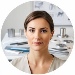 Ana Rodríguez trabajando en diseño de producto con bocetos y muestras sobre una mesa